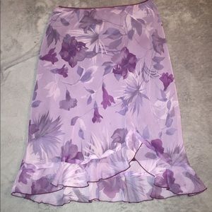 Floral purple skirt